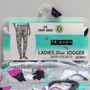 Ladies 2X 18W-20W Friends The Television Series Sleep Jogger With Pockets